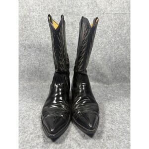 Nocona 3277 Mens Vintage Black Leather Western Pointed Toe Cowboy Boots 8.5 D